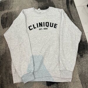 Clinique Light Gray Crewneck Sweater